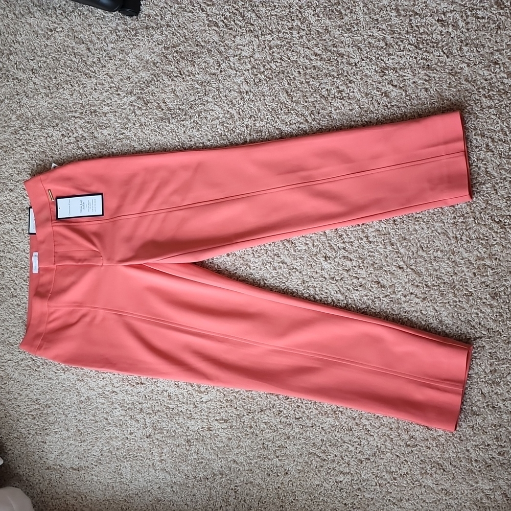 NWT Charter Club slim pants coral size 6